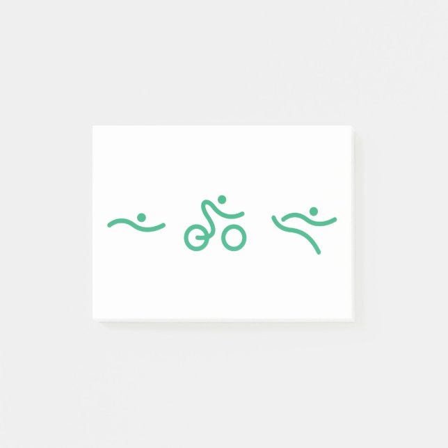 Notas Post-it® Logo de Triathlon Green (Anverso)