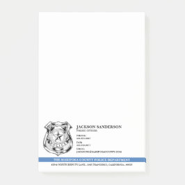 Notas Post-it® Logo del Departamento de Policía