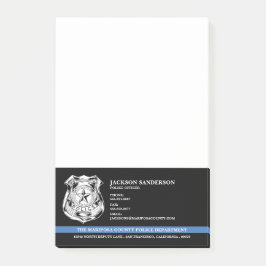 Notas Post-it® Logo del Departamento de Policía