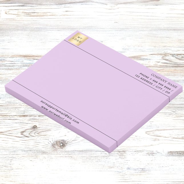 Notas Post-it® Logo del negocio morado de Lavender (Subido por el creador)