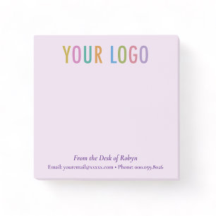 Notas Post-it® Logo del Personalizado Purple Post-it® Notes de la
