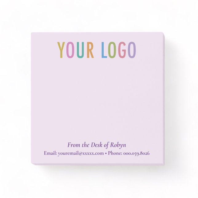 Notas Post-it® Logo del Personalizado Purple Post-it® Notes de la (MISOOK Purple 3x3 From the Desk of Post it Notes with Logo)