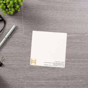 Notas Post-it® Logotipo comercial crema beige