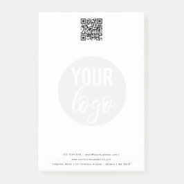 Notas Post-it® Logotipo comercial de código QR minimalista