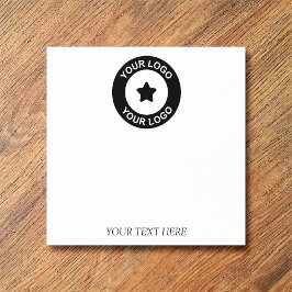 Notas Post-it® Logotipo comercial de personalizado y su texto