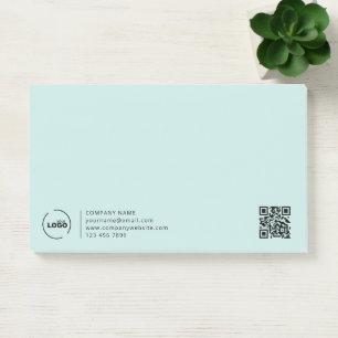 Notas Post-it® Logotipo comercial moderno Código QR Color turques