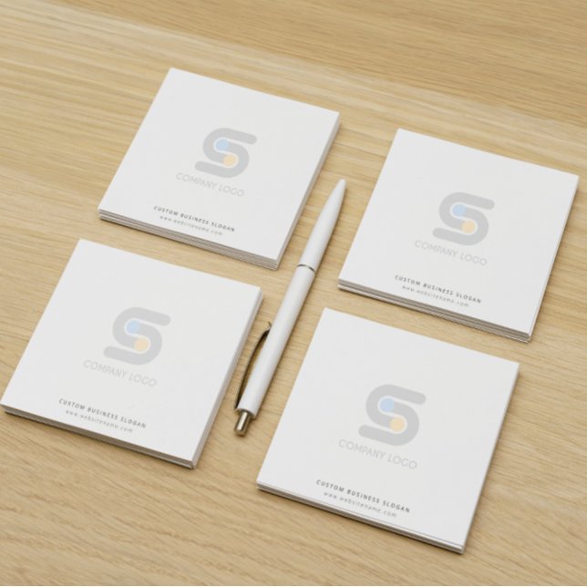 Notas Post-it® Logotipo comercial personalizado Y mensaje de text (Subido por el creador)