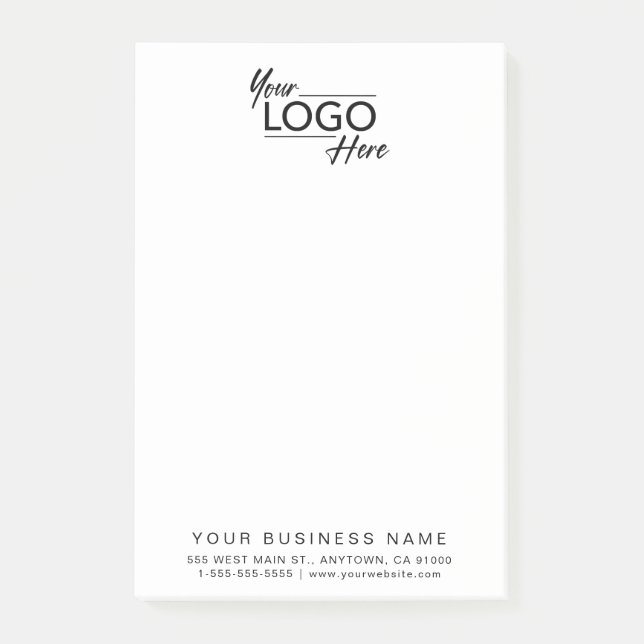 Notas Post-it® Logotipo comercial promocional (Anverso)