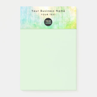 Notas Post-it® Logotipo de color verde profesional ligero para em