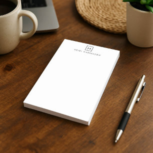 NOTAS POST-IT® LOGOTIPO DE CUADRO CON SU INICIAL/MONOGRAMA