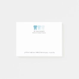 Notas Post-it® Logotipo de diente de dentista moderno elegante pe