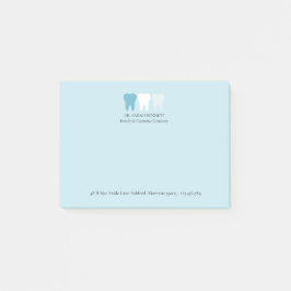 Notas Post-it® Logotipo de diente de dentista moderno elegante pe