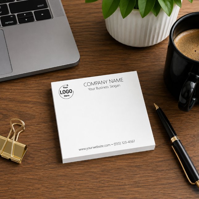 Notas Post-it® Logotipo de empresa personalizado (Subido por el creador)