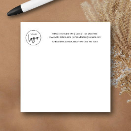 Notas Post-it® Logotipo de empresa y dirección minimalista corpor
