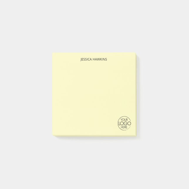 Notas Post-it® Logotipo de estatus personal simple amarillo (Anverso)