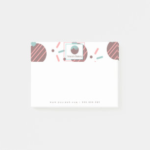 Notas Post-it® Logotipo de negocio de pastelería de Cake Pop Spri