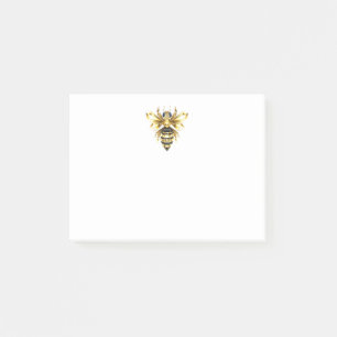 Notas Post-it® Logotipo de Relieve metalizado dorado falso poligo