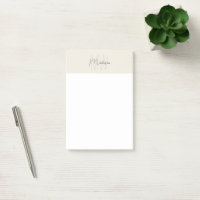 Logotipo del monograma Crema Minimalista moderna