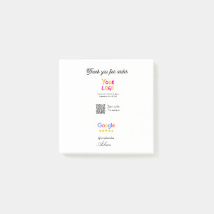 Notas Post-it® logotipo del sitio web de reseñas de negocios de G