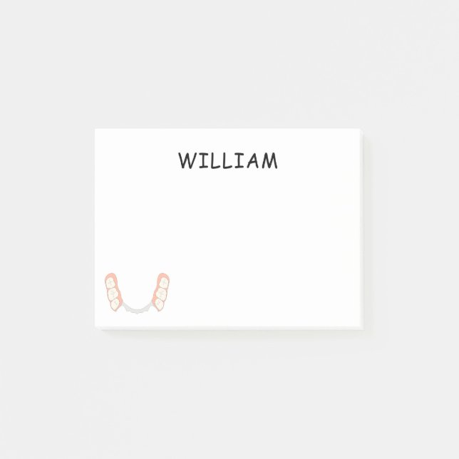 Notas Post-it® Logotipo Dentist Tooth (Anverso)