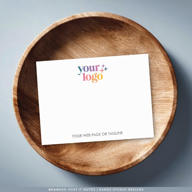 Notas Post-it® Logotipo Empresarial Personalizado (Add your logo to these 4x3 inches branded post-its and keep your business present all year long.)