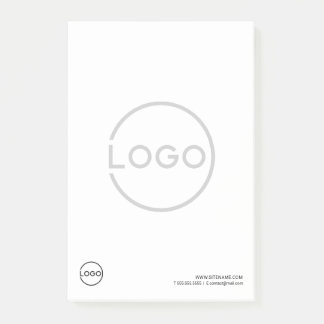 Notas Post-it® Logotipo empresarial personalizado con texto perso