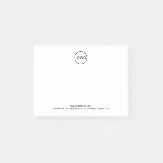 Notas Post-it® Logotipo empresarial personalizado con texto perso