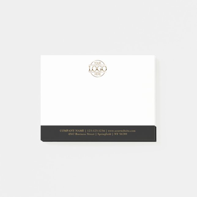 Notas Post-it® Logotipo Empresarial Personalizado Moderno Promoci (Anverso)