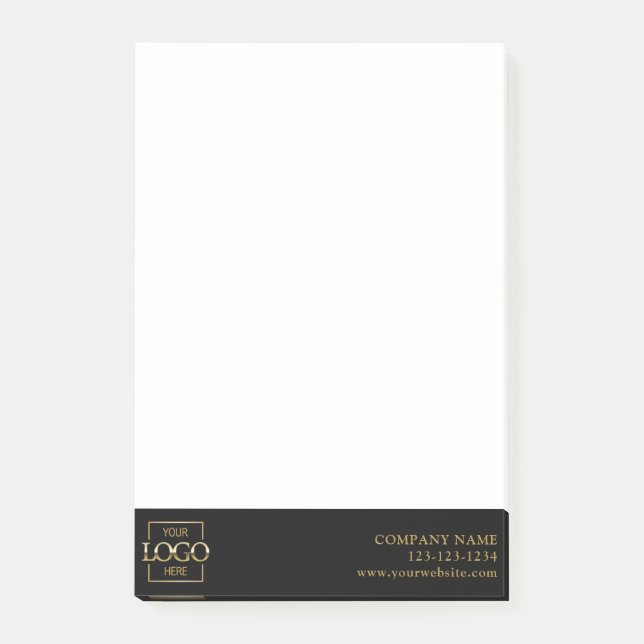 Notas Post-it® Logotipo Empresarial Simple Moderno Personalizado  (Anverso)