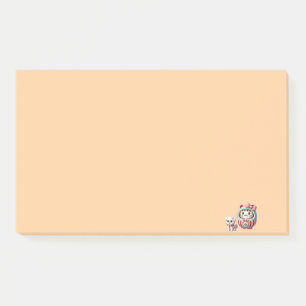 Notas Post-it® Logotipo japonés de Daruma con amor a la pipa - Za