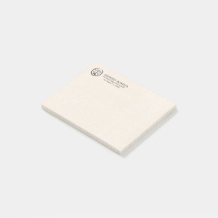 Notas Post-it® Logotipo minimalista de justicia negra en línea be