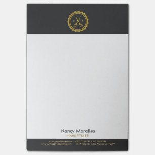 Notas Post-it® Logotipo moderno de tijeras de estilo pederasta do