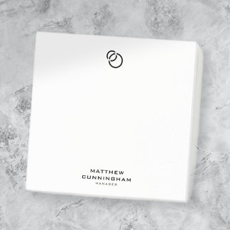 Notas Post-it® Logotipo moderno simple y elegante minimalista