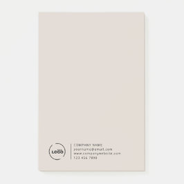 Notas Post-it® Logotipo profesional de negocios moderno Beige