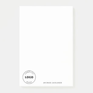 Notas Post-it® Logotipo simple Empleado Minimalista