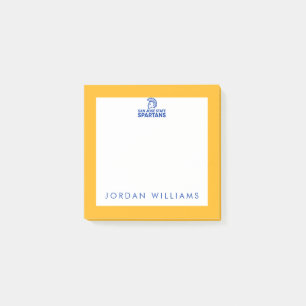 Notas Post-it® Logotipo Wordmark de Spartans del estado de San