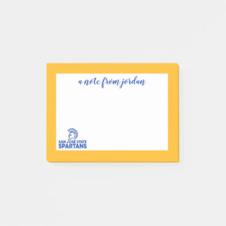 Notas Post-it® Logotipo Wordmark de Spartans del estado de San