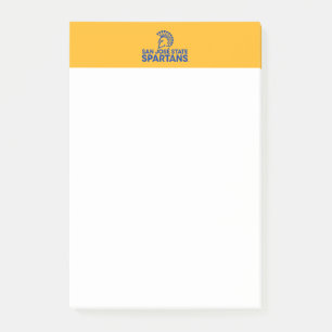 Notas Post-it® Logotipo Wordmark de Spartans del estado de San