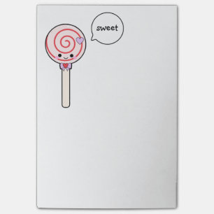 Notas Post-it® Lollipop dulce del caramelo