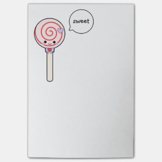 Notas Post-it® Lollipop dulce del caramelo
