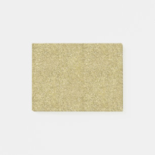 Notas Post-it® Lona brillante del oro del reflejo