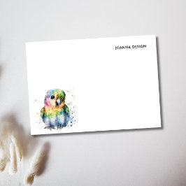 Notas Post-it® Loro de Acuarela Adorable Personalizado Moderno