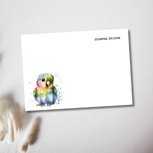 Notas Post-it® Loro de Acuarela Adorable Personalizado Moderno