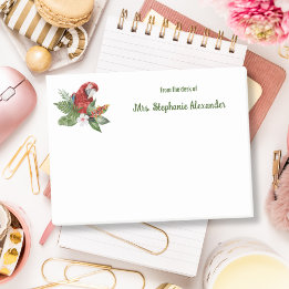 Notas Post-it® Loro De Acuarela De Pájaro Del Escritorio De Stick