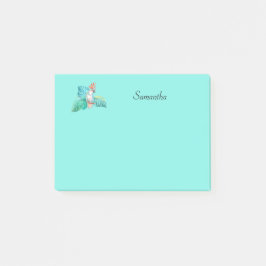 Notas Post-it® Loro de Cockatoo Tropical Personalizado 4x3