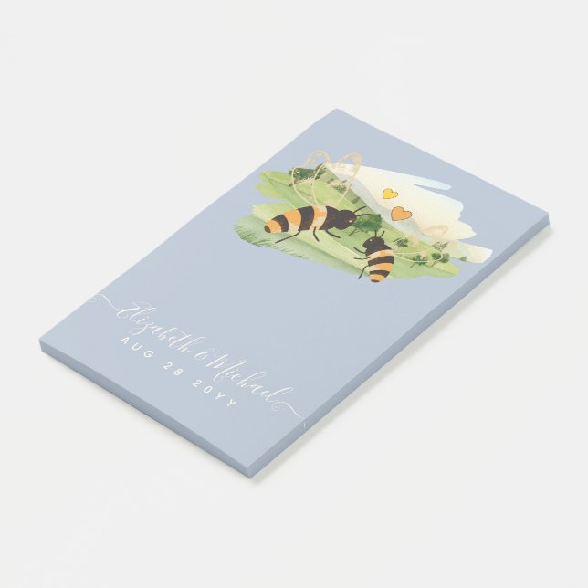 Notas Post-it® Los amantes de la naturaleza Boda de las abejas ru (En perspectiva)