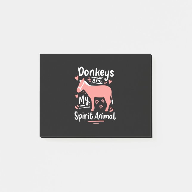 Notas Post-it® Los burros son mi animal espiritual (Anverso)