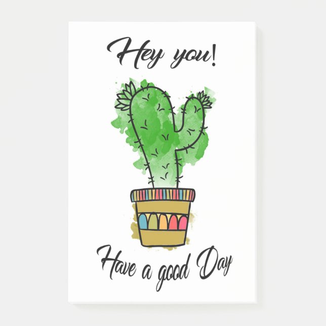 Notas Post-it® Los Cactus Tienen Un Buen Día (Anverso)