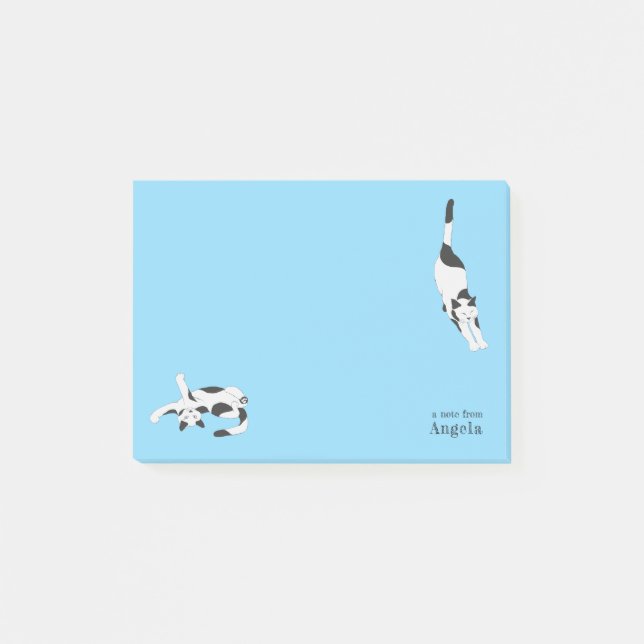 Notas Post-it® Los Gatos de cadstudios Blue (Anverso)