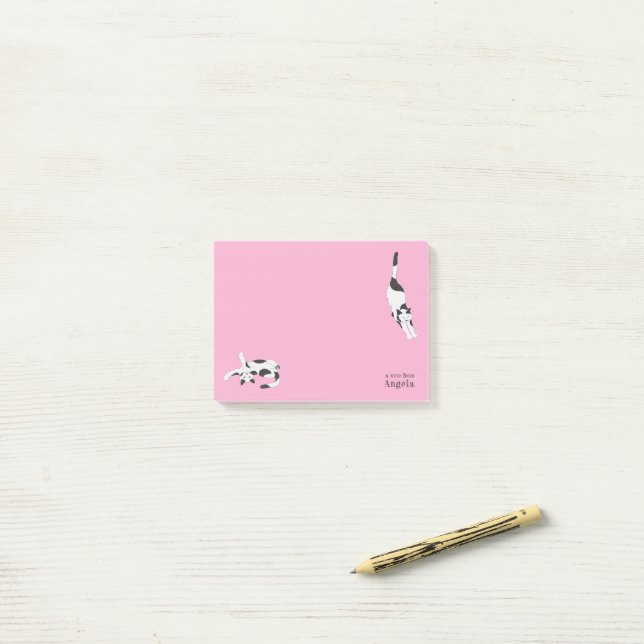 Notas Post-it® Los Gatos de cadstudios Rosa (Escritorio)
